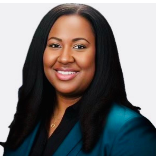 Principal Tara photo in blue jacket